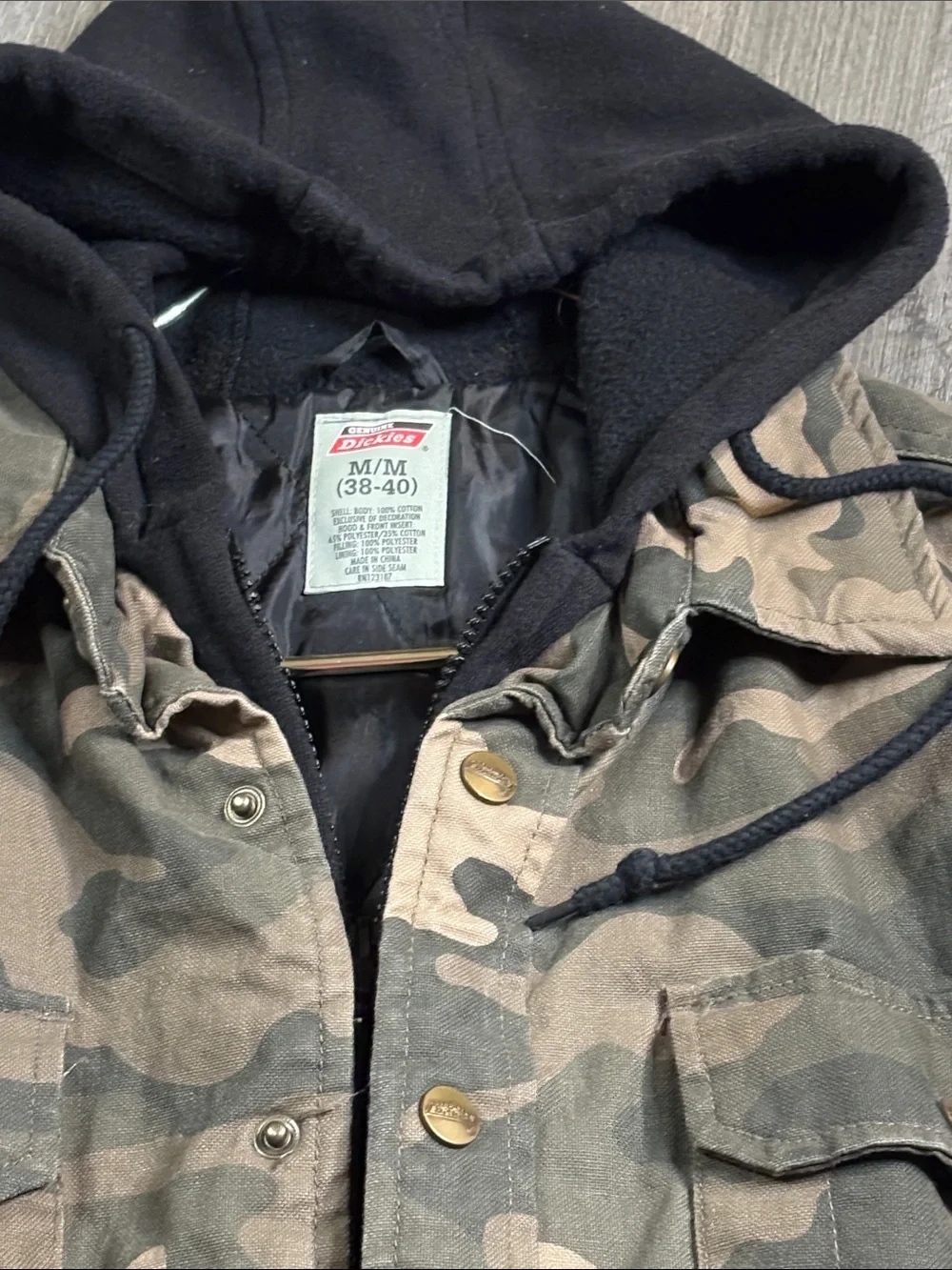Dickies Camouflage Field Jacket with Black Hooded Liner